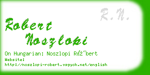 robert noszlopi business card